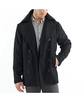 Alpine Swiss Men's Mason Wool Blend Pea Coat Jacket Double Breasted Dress