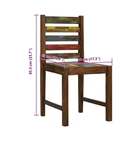 vidaXL Dining Chairs 2 pcs Solid Reclaimed Wood