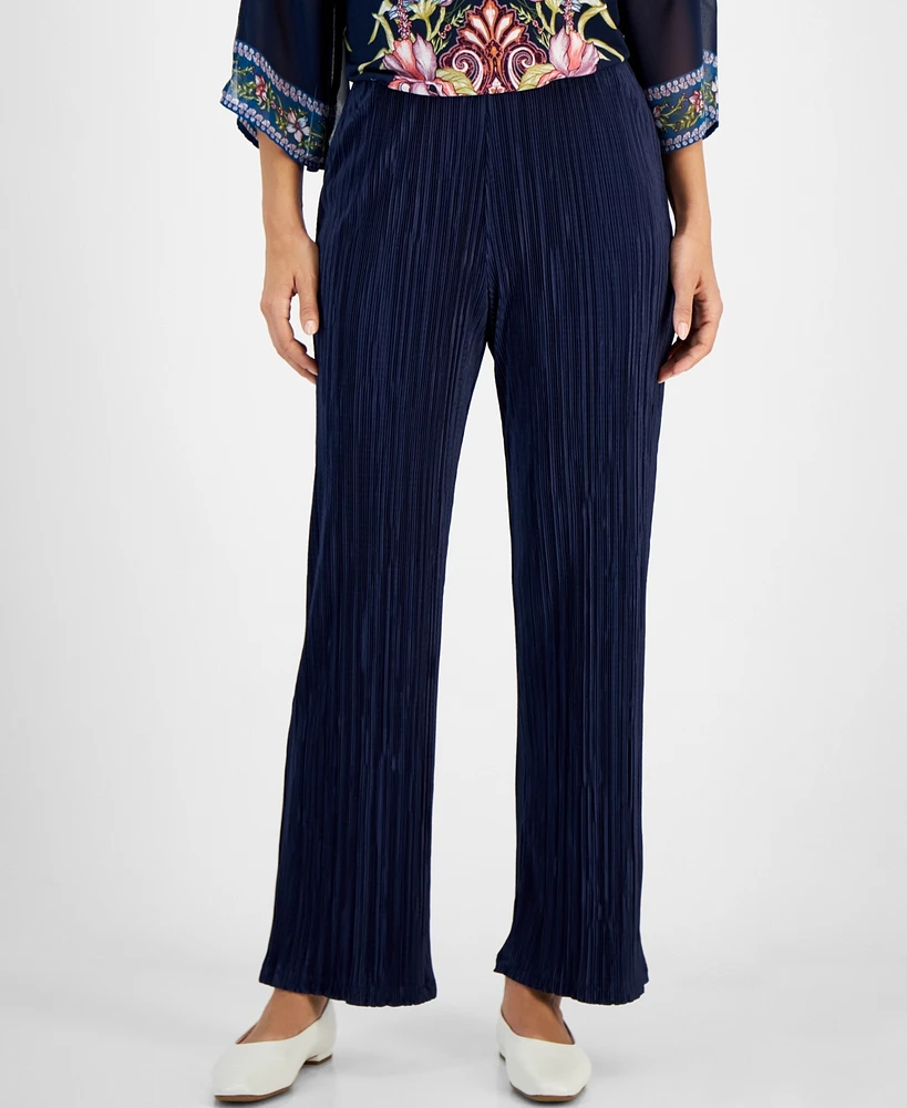 Jm Collection Women's Plisse Pants, Created for Macy's