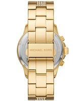 Michael Kors Women's Brynn Chronograph Gold-Tone Stainless Steel Watch 40mm - Gold