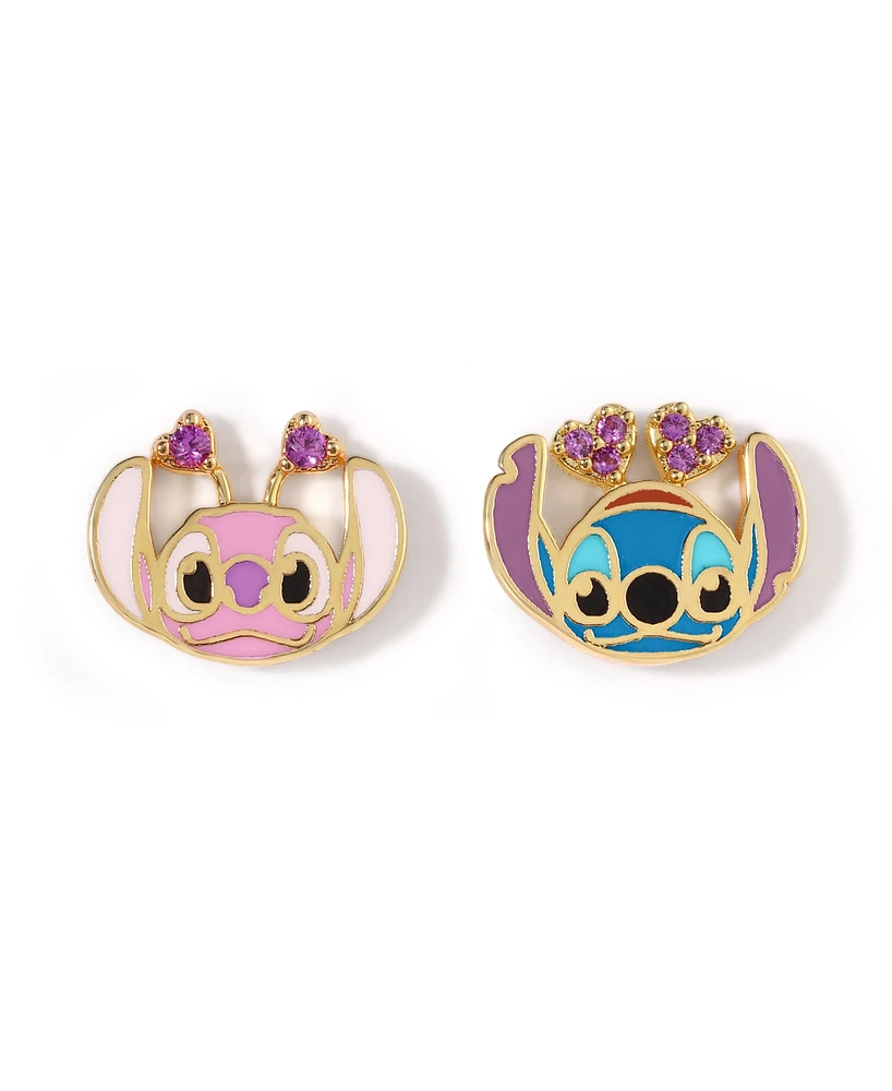 Girls Crew Disney Enamel Stitch Angel Studs