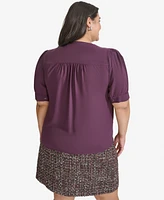 Calvin Klein Plus Size Button-Front Blouse