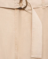 Mango Women's Belt Flowy Pants