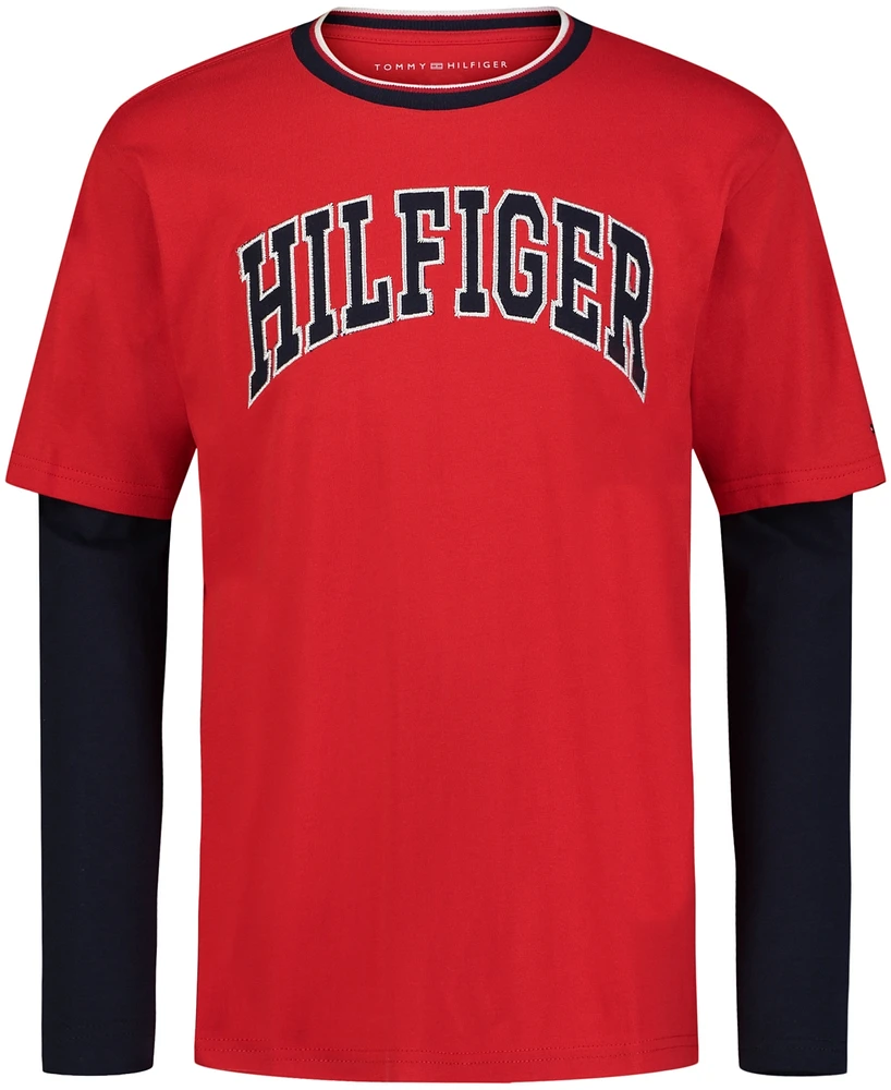 Tommy Hilfiger Little Boys Motif Long Sleeve Tee