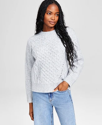 And Now This Women's Cable-Knit Crewneck Sweater, Created for Macy's