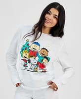 Love Tribe Juniors' Peanuts Holiday Graphic Crewneck Sweatshirt