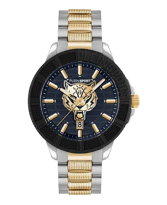 Plein Sport Men's City Rush 3 Hand Date Quartz Two Tone Bracelet 45mm