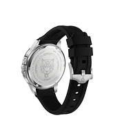 Plein Sport Men's City Rush 3 Hand Date Quartz Silicone Strap 45mm