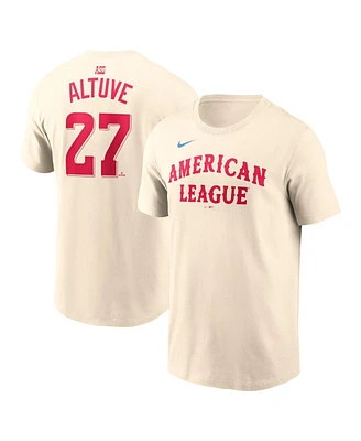 Nike Men's Jose Altuve Cream American League 2024 Mlb All-Star Game Name Number T-Shirt