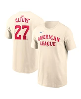 Nike Men's Jose Altuve Cream American League 2024 Mlb All-Star Game Name Number T-Shirt