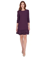 Tommy Hilfiger Women's 3/4-Sleeve Ruffled-Hem Dress