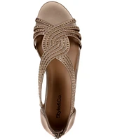 Style & Co Women's Ginifur Embellished Strappy Evening Wedge Sandals, Created for Macy's