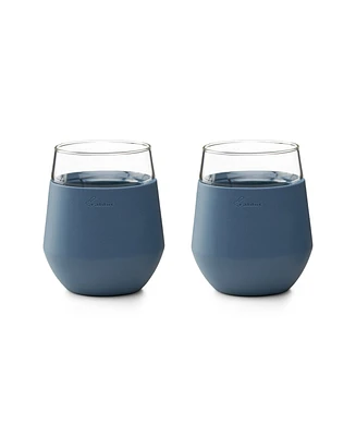 Rabbit Freezable Wine Glasses, Set of 2, Slate