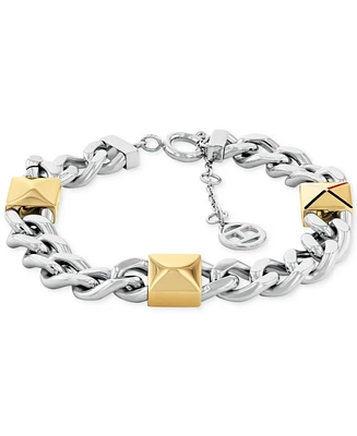 Tommy Hilfiger Two-Tone Studded Chain Bracelet