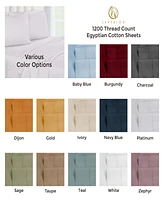 Superior 1200 Thread Count Egyptian Cotton Deep Pocket 4 Piece Sheet Set