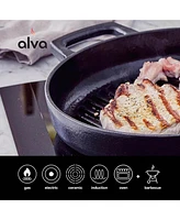 Alva Nori Ceramic Coated Cast Iron Grill Pan