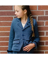 Hope & Henry Big Girls Dressy Knit Jacquard Riding Blazer