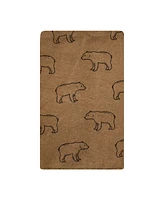 Hudson Baby Cotton Flannel Burp Cloths, Brown Bear Pack