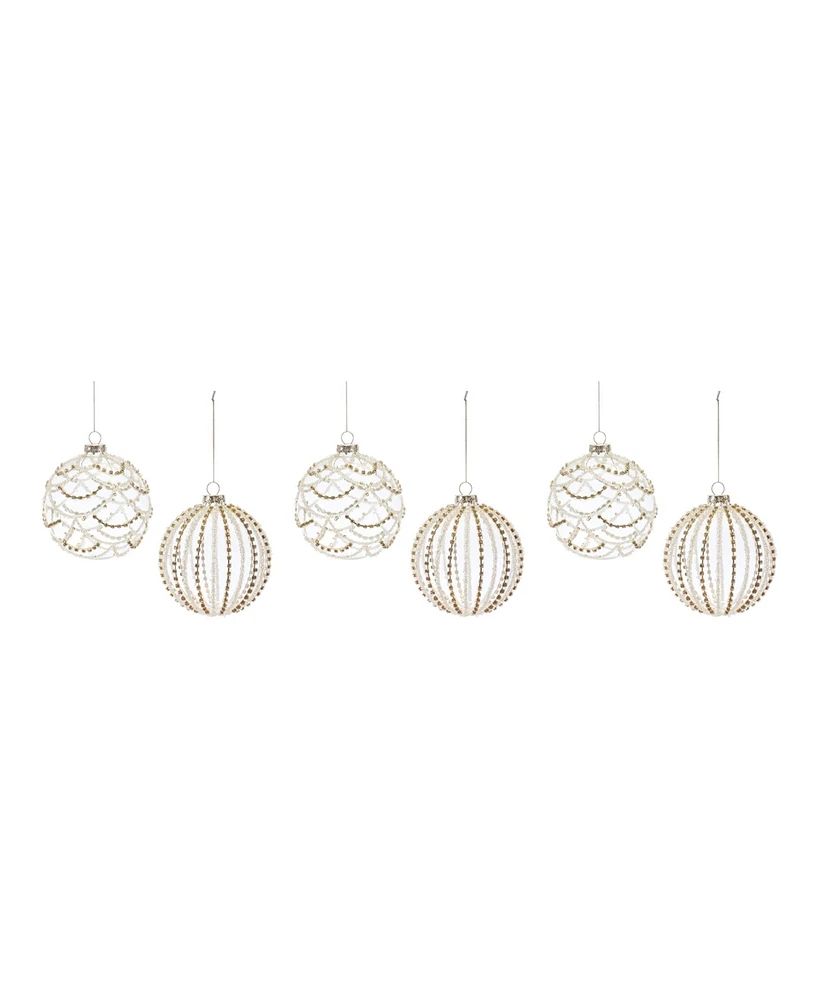 Slickblue Jewel Glass Ball Holiday Ornament (Set of 6)