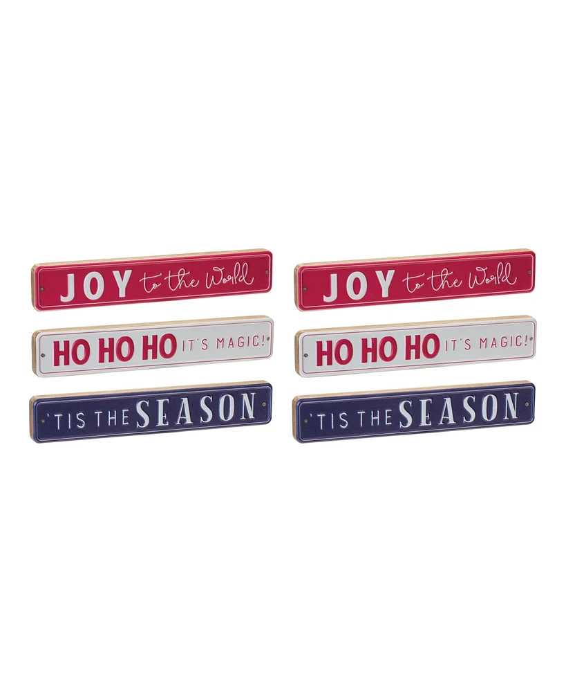 Slickblue Christmas Sentiment Sign (Set of 6)