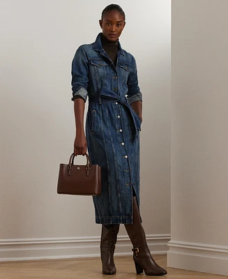 Lauren Ralph Lauren Women's Belted Denim Shirtdress