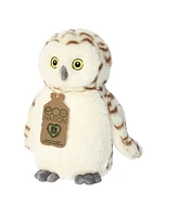 Aurora Small Snowy Owl Eco Nation Eco-Friendly Plush Toy White 9"