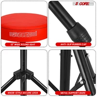 5 Core Drum Throne Padded Guitar Stool Height Adjustable Music Chair Ds 01 Red