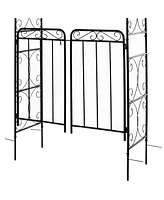 Streamdale Furniture Multipurpose Wedding Arch and Garden Gate with Trellises and Lockable Gate