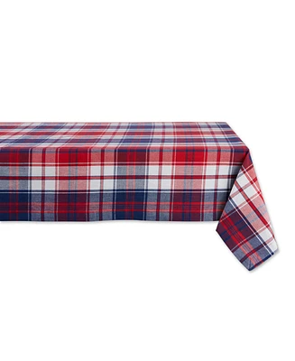 Design Imports Americana Plaid Tablecloth