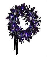 National Tree Company 26" Floral Mini Skull Wreath, 26 Inches