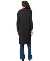 Jones New York Women's Ribbed Long-Sleeve Open-Front Cardigan Sweater