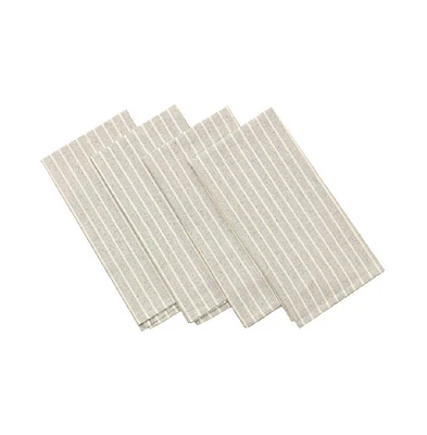 Meema Meema, Grey Striped Cotton Napkin - Set of 4