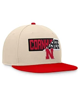 Top of the World Men's Khaki Nebraska Huskers Goalaso Snapback Hat