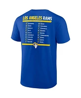 Fanatics Men's Royal/White Los Angeles Rams Two-Pack 2023 Schedule T-Shirt Combo Set