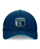 Fanatics Men's Deep Sea Blue Seattle Kraken 2024 Nhl Draft on Stage Trucker Adjustable Hat