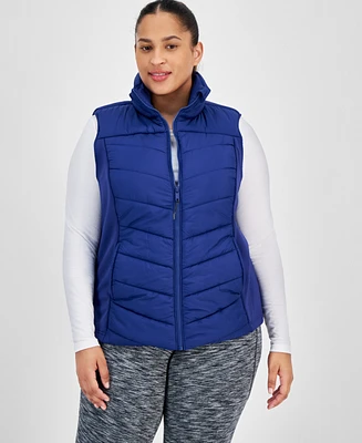 Id Ideology Plus Zip-Front Puffer Vest, Created for Macy's