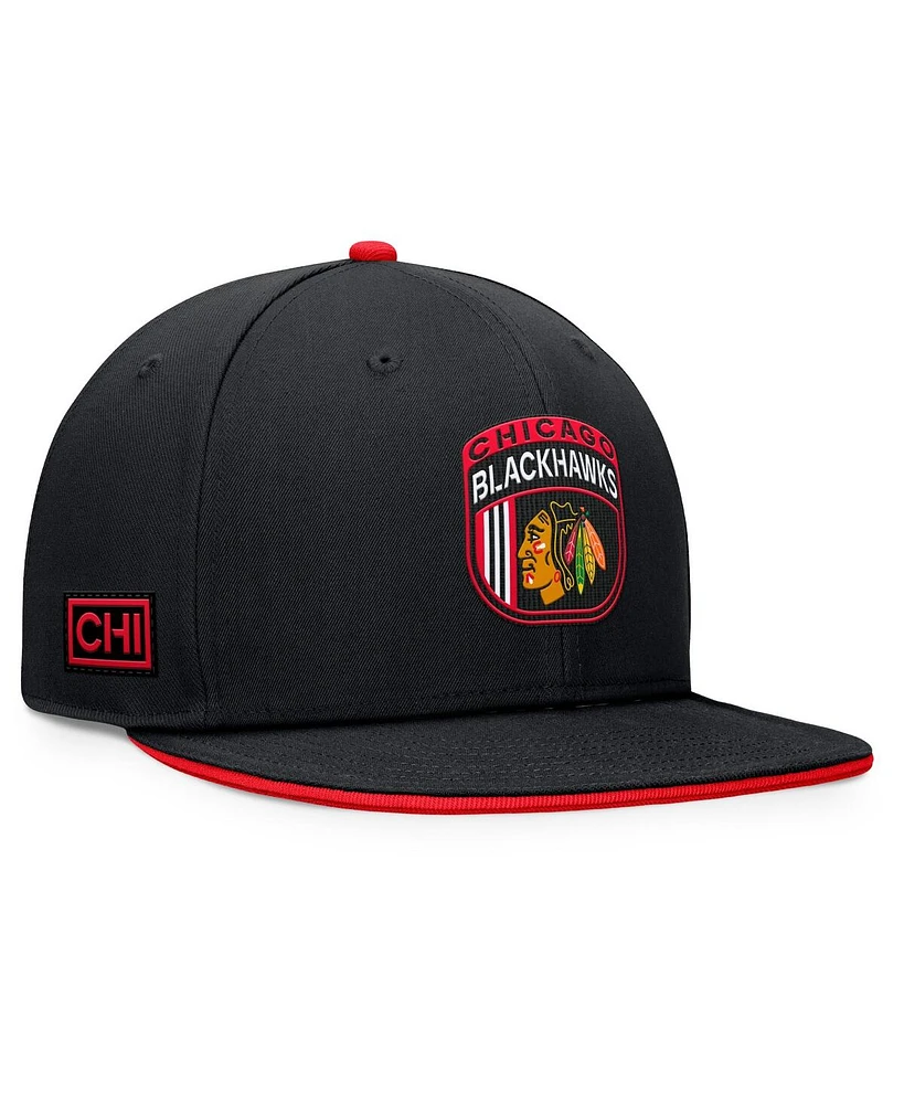 Fanatics Men's Black Chicago Blackhawks 2024 Nhl Draft Snapback Hat