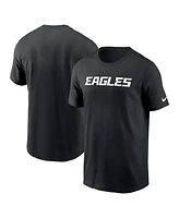 Nike Men's Black Philadelphia Eagles Primetime Wordmark Essential T-Shirt