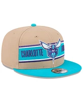 New Era Men's Tan/Teal Charlotte Hornets 2024 Nba Draft 9FIFTY Snapback Hat