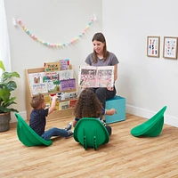 ECR4Kids Leaf Floor Seat, Yellow, 6-Piece
