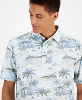 Tommy Bahama Men's Oceanic Oasis Printed Short Sleeve Polo Shirt