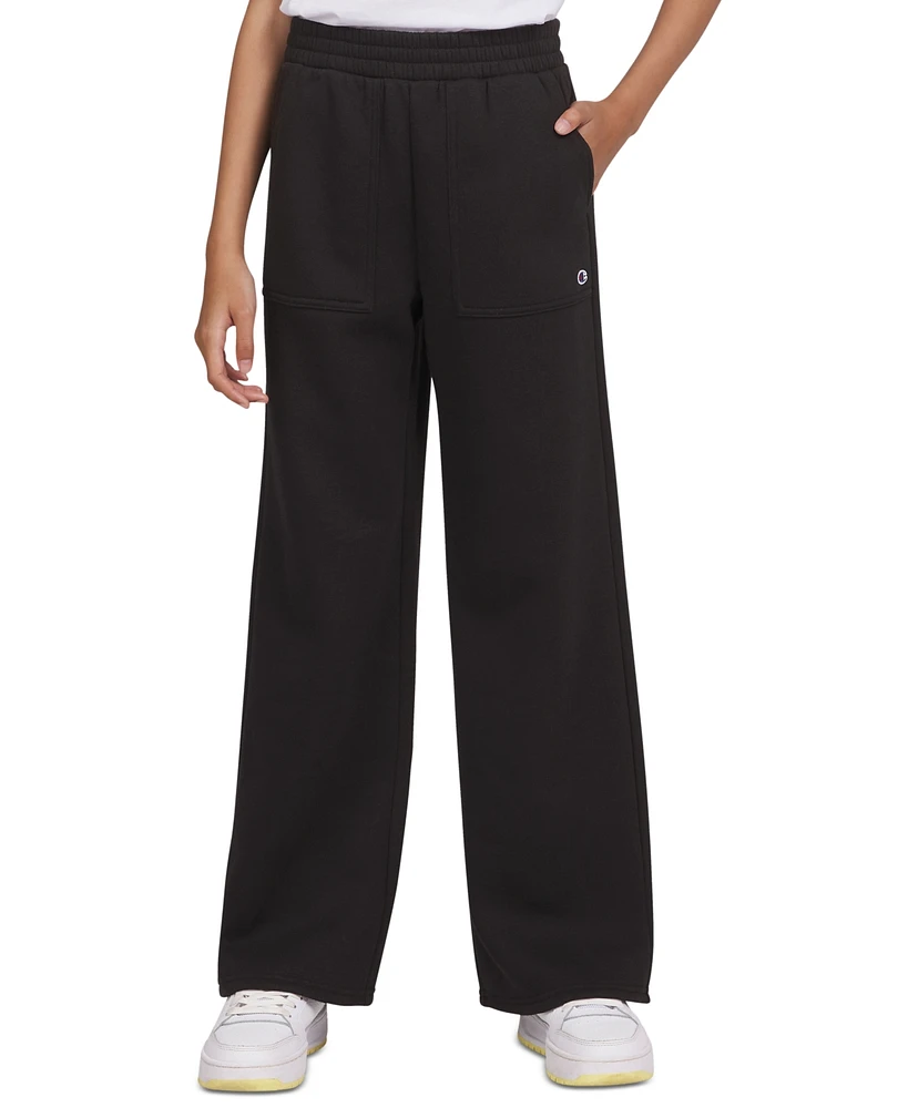 Champion Big Girls Wide-Leg Fleece Sweatpants