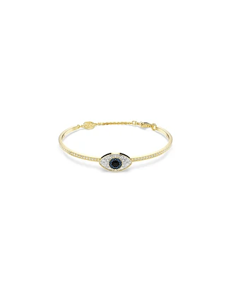 Swarovski Evil Eye, Blue, Gold-Tone Plated Symbolica Bangle