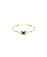 Swarovski Evil Eye, Blue, Gold-Tone Plated Symbolica Bangle