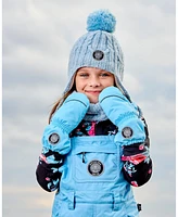 Deux par Kids Unisex Solid Mittens Air Blue