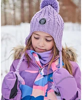 Deux par Girls Solid Mittens Purple