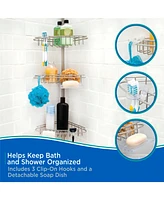 Kenney 3-Tier Stainless Steel Spring Tension Shower Caddy