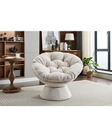 Simplie Fun Oversized Swivel Accent Chair, 360 Swivel Barrel Chair