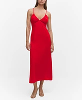 Mango Women's Ruched Midi Dress