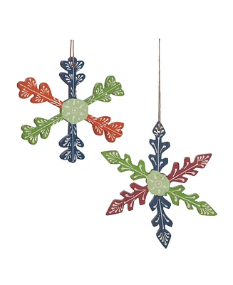 Slickblue Set of 6 Snowflake Ornaments for Charming Holiday Decor